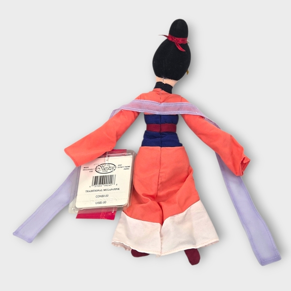 NWT Disney Store TRADITIONAL MULAN PINK Bean Bag Plush Stuffed Doll NEW O9 - Picture 6 of 7